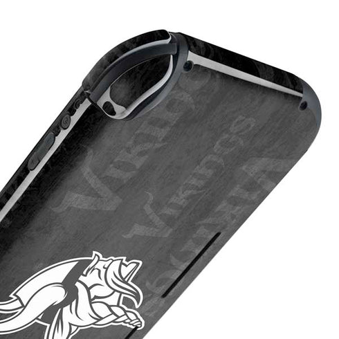 NFL Minnesota Vikings Black & White Nintendo Switch Lite Skin